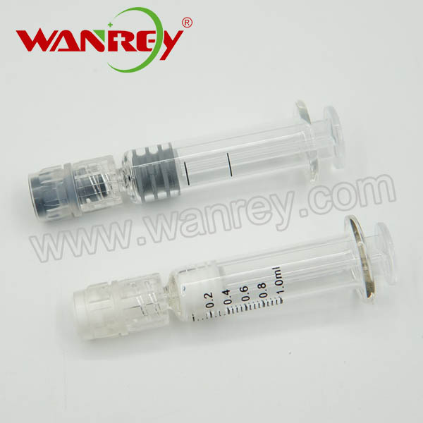 Glass Concentrate Syringe White Plunger